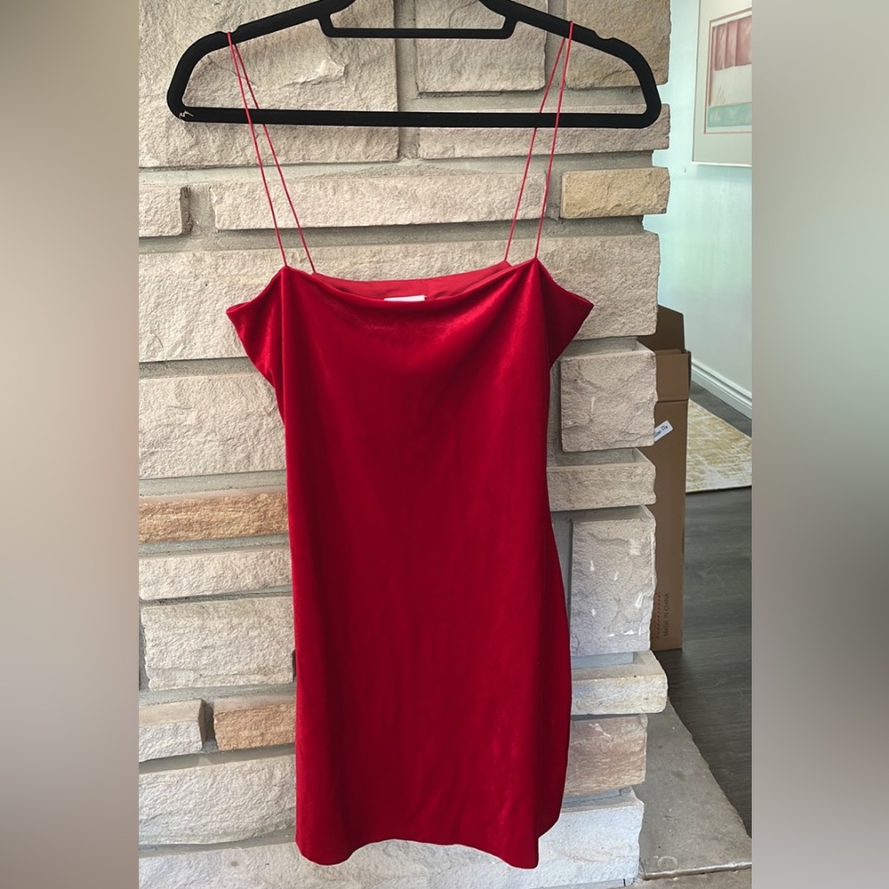 Skylar + Madison Red Velvet Dress